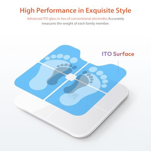 iHealth Nexus Smart Scale for Body Weight Bluetooth, Digital Bathroom Scale Body Fat and Muscle, Body Composition Monitor Health Analyzer for BMI Compatible for iOS & Android Accurate to 0.1lb-White - Image 4