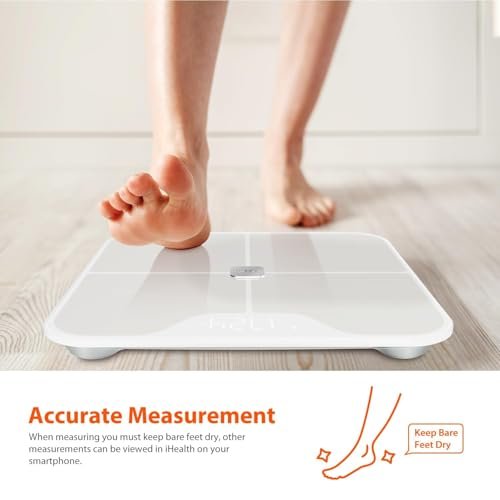 iHealth Nexus Smart Scale for Body Weight Bluetooth, Digital Bathroom Scale Body Fat and Muscle, Body Composition Monitor Health Analyzer for BMI Compatible for iOS & Android Accurate to 0.1lb-White - Image 6