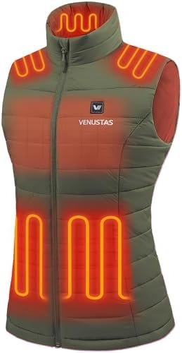 Venustas Women's Heated Vest with Battery Pack 7.4V, Heated clothes for women