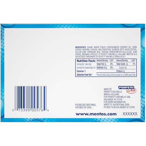 Mentos The Chewy Mint Candy - Mint Flavor 1.32oz Rolls - 15 Rolls - Image 7