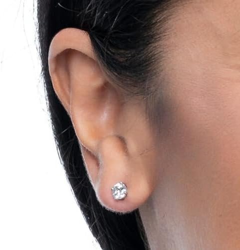 Amazon Essentials 0.25 to 1 Carat IGI Certified Solitaire Lab Grown Diamond Stud Earrings for Women in 14k Gold - 4 Prong Round Cut (G-H Color, VS1-VS2 Clarity) - Gold Stud Earrings - Stud Earrings for Women - Image 4