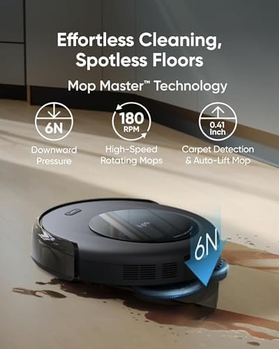eufy Robot Vacuum Omni C20, Robot Vacuum and Mop Combo, Self Emptying, Auto Mop Washing and Auto Drying for hands-free cleaning, 3.35-Inch Ultra-Slim Body, 7000 Pa Powerful Suction, All-in-One Station - Image 5