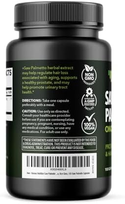 Saw Palmetto for Men Prostate Health Supplement to Promote Urinary Tract Function - 500mg Per Serving - 100 Count - DHT Blocker Hair Vitamin - Vegan, Non-GMO Capsules, Over 3 Month Supply - Image 4