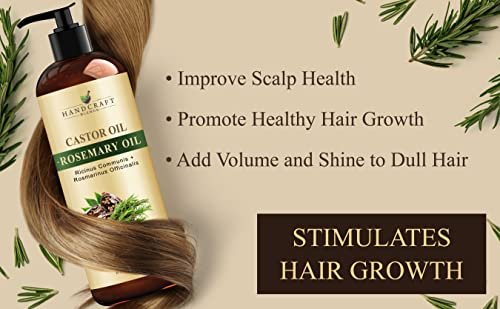 Handcraft Blends Castor Oil with Rosemary Oil - 8 Fl Oz - 100% Pure and Natural - Premium Grade Carrier Oil for Hair Growth, Eyelashes and Eyebrows, Hair & Body - Image 7