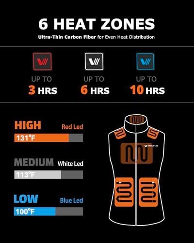 Venustas Women's Heated Vest with Battery Pack 7.4V, Heated clothes for women - Image 2