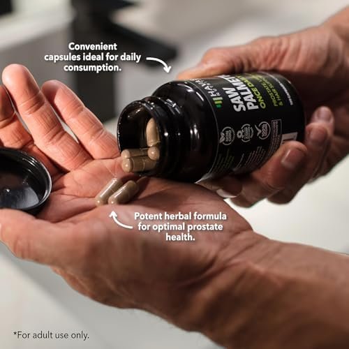 Saw Palmetto for Men Prostate Health Supplement to Promote Urinary Tract Function - 500mg Per Serving - 100 Count - DHT Blocker Hair Vitamin - Vegan, Non-GMO Capsules, Over 3 Month Supply - Image 8