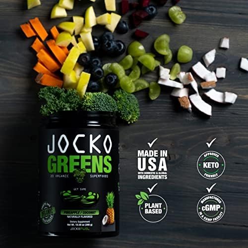 Jocko Fuel Daily Greens Powder - Premium Organic Greens Superfood Powder for Gut Health, Digestion, Bloating, Immune Support with Spirulina, Chlorella, Digestive Enzymes, & Probiotics - 30 Servings - Image 6