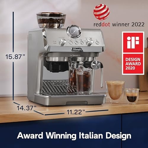 De'Longhi La Specialista Arte Evo Espresso Machine with Cold Brew, Manual Milk Frother, Barista Kit for Latte, Cappuccino, Built-in Grinder, EC9255M - Image 6