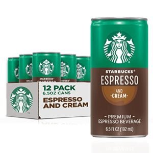 Starbucks - RTD Coffee Espresso And Cream, 6.5oz Cans (12 Pack) (Packaging May Vary)