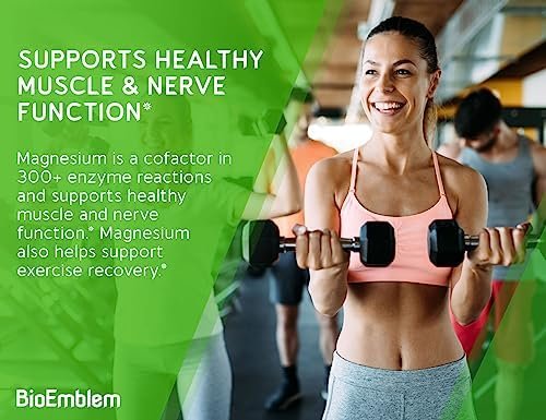 BioEmblem Triple Magnesium Complex | 300mg of Magnesium Glycinate, Malate, & Citrate for Muscles, Nerves, & Energy | High Absorption | Vegan, Non-GMO | 90 Capsules - Image 5