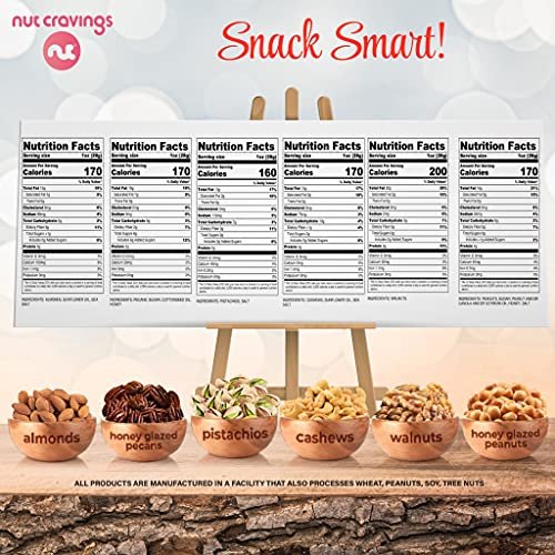 NUT CRAVINGS Gourmet Collection - Valentines Day Mixed Nuts Heart Shaped Gift Basket, Love in A Box (6 Assortments, 2 LB) Galentines Romantic Arrangement Platter, Healthy Kosher Corporate - Image 5