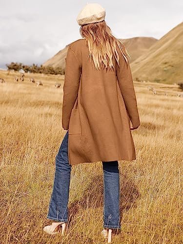 ANRABESS Women's Open Front Knit Lightweight Cardigan Casual Long Coatigan Sweater Lady Jacket Coat 2025 Fall Outerwear - Image 5