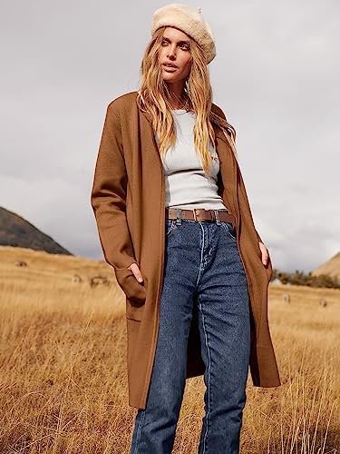 ANRABESS Women's Open Front Knit Lightweight Cardigan Casual Long Coatigan Sweater Lady Jacket Coat 2025 Fall Outerwear - Image 3