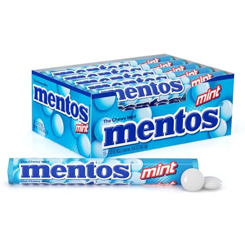 Mentos The Chewy Mint Candy - Mint Flavor 1.32oz Rolls - 15 Rolls