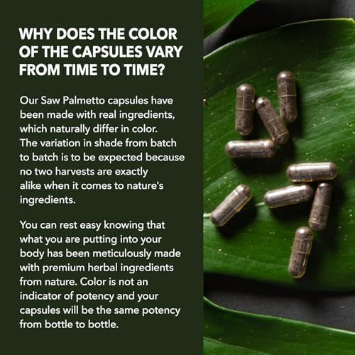 Saw Palmetto for Men Prostate Health Supplement to Promote Urinary Tract Function - 500mg Per Serving - 100 Count - DHT Blocker Hair Vitamin - Vegan, Non-GMO Capsules, Over 3 Month Supply - Image 10