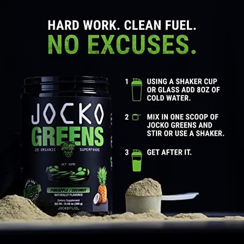 Jocko Fuel Daily Greens Powder - Premium Organic Greens Superfood Powder for Gut Health, Digestion, Bloating, Immune Support with Spirulina, Chlorella, Digestive Enzymes, & Probiotics - 30 Servings - Image 5