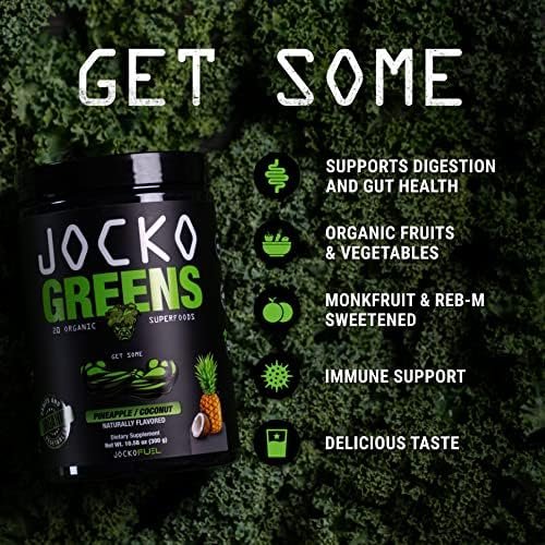 Jocko Fuel Daily Greens Powder - Premium Organic Greens Superfood Powder for Gut Health, Digestion, Bloating, Immune Support with Spirulina, Chlorella, Digestive Enzymes, & Probiotics - 30 Servings - Image 3